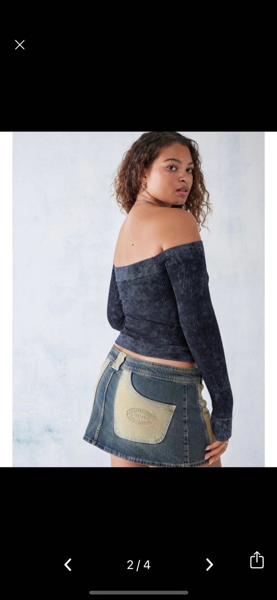 Urban outfitters denim crop - Görsel 2