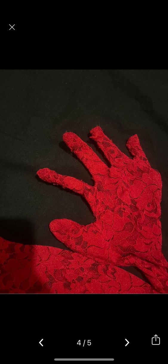 Dantel Detaylı Kırmızı Uzun Tulum - Görsel 4