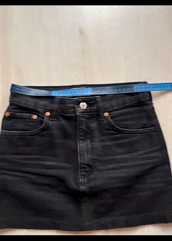 Mango Denim Mini Etek - Görsel 5