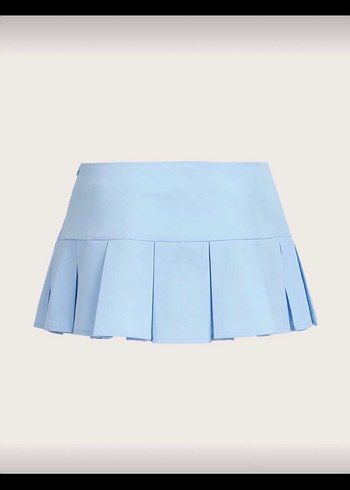 Mavi Pilili Mini Etek - Görsel 2