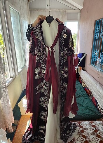 Kınalık bindallı kaftan