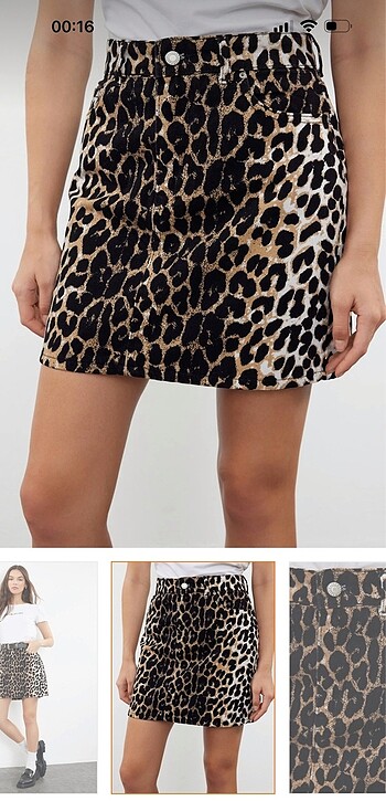 Trendyol & Milla Leopar kot etek