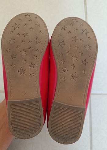 Kız Çocuk Kırmızı Fiyonk Detaylı Babet - Görsel 4