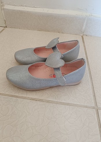 Tokalı Gri Kız Çocuk Babet Ayakkabı - Görsel 2