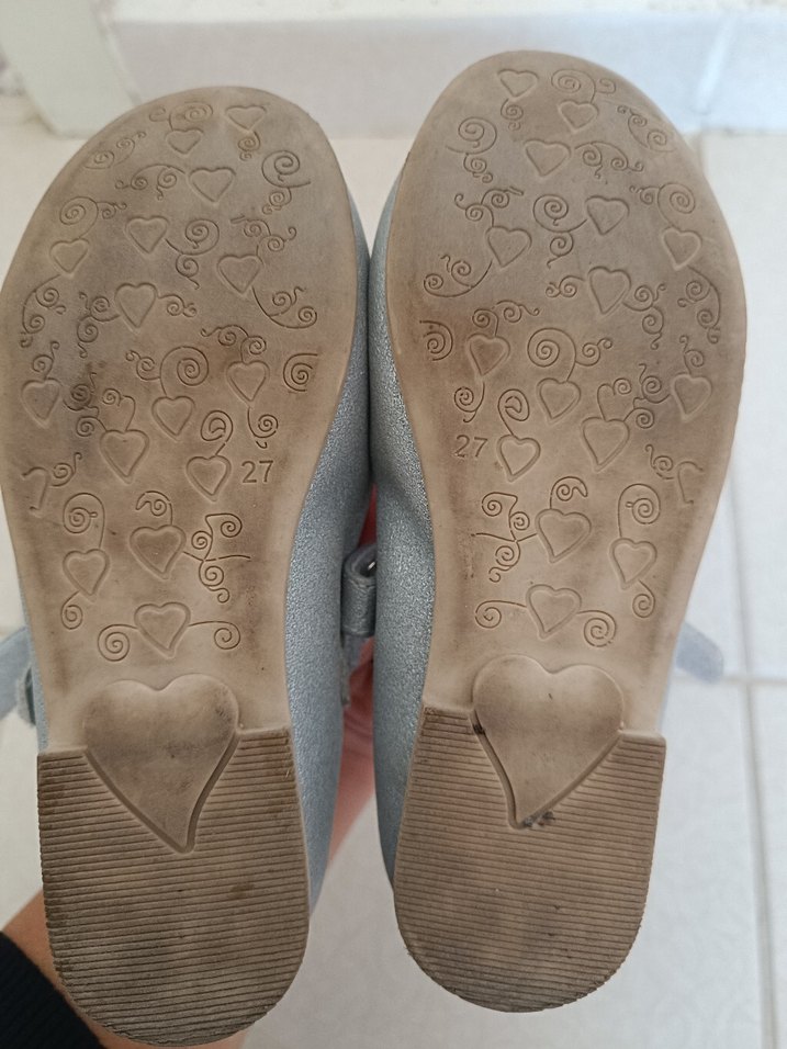 Tokalı Gri Kız Çocuk Babet Ayakkabı - Görsel 4