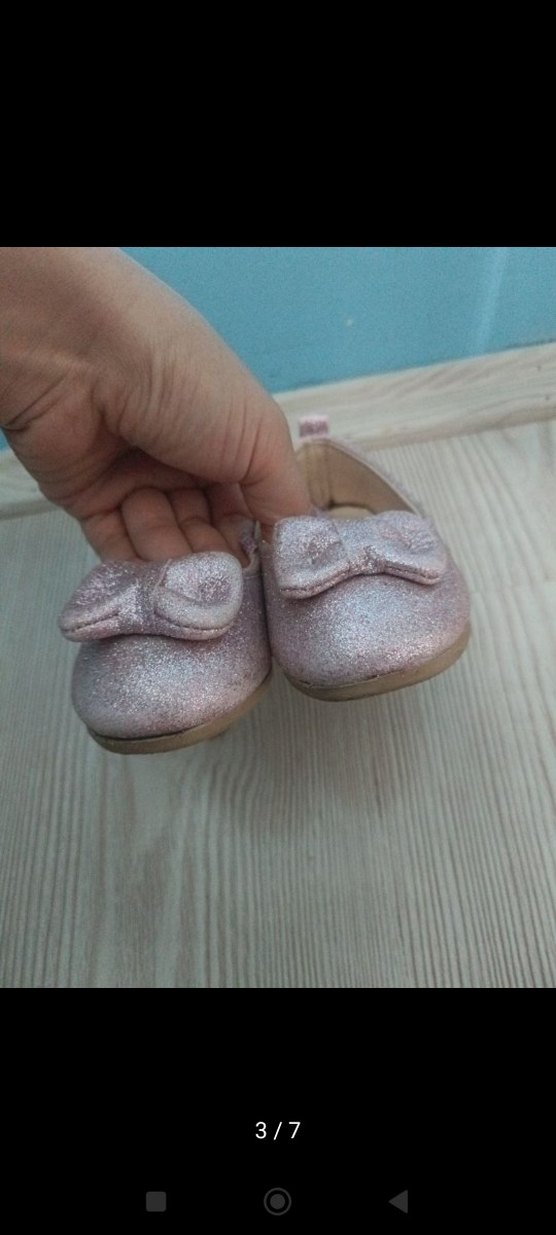 Pembe Fiyonklu Kız Çocuk Babet - Görsel 3