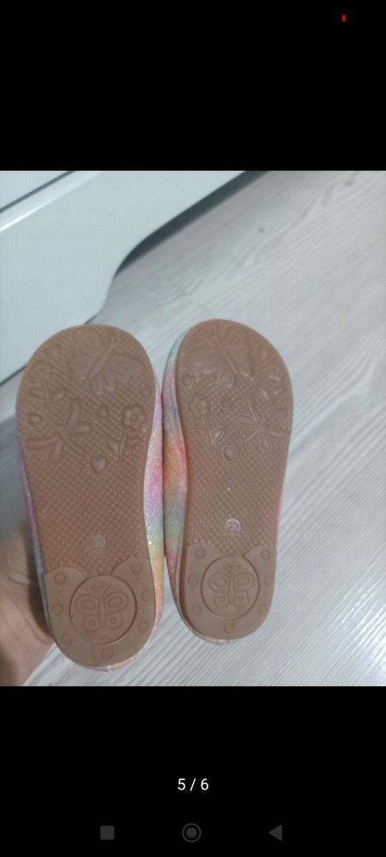 Kız Çocuk Çok Renkli Simli Babet Ayakkabı - Görsel 5