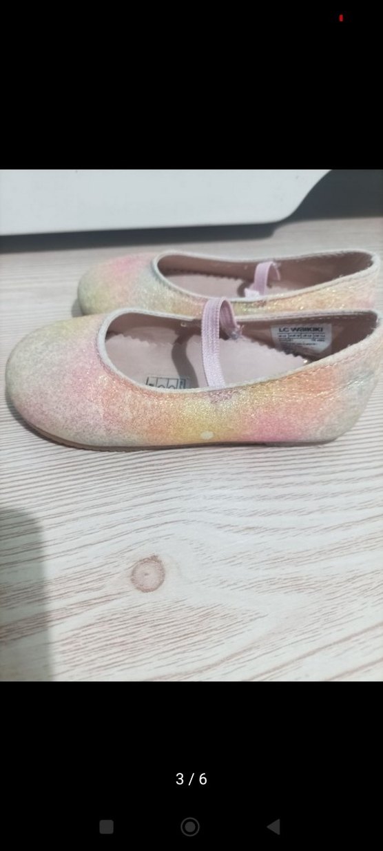 Kız Çocuk Çok Renkli Simli Babet Ayakkabı - Görsel 3