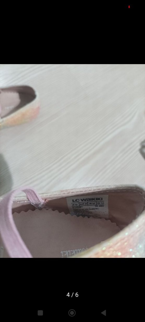 Kız Çocuk Çok Renkli Simli Babet Ayakkabı - Görsel 4