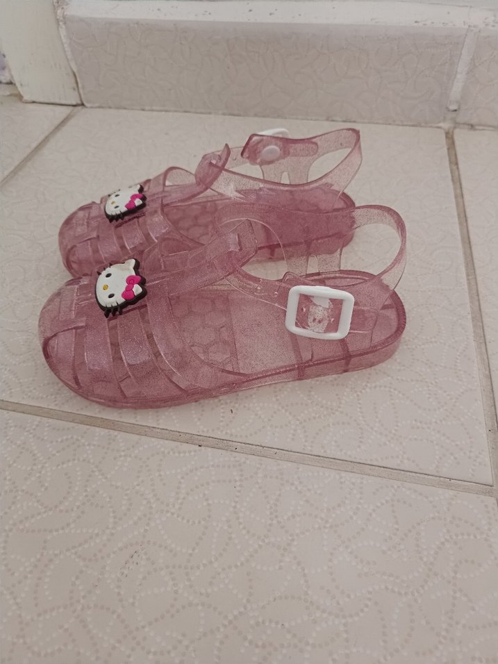 Kız Çocuk Pembe Tokalı Terlik - Görsel 2