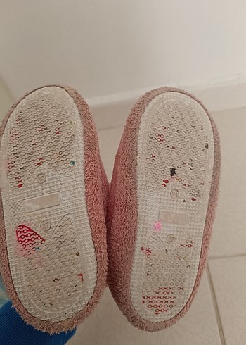 Kız Çocuk Pembe Nakışlı Sıcak Ev Terliği - Görsel 4