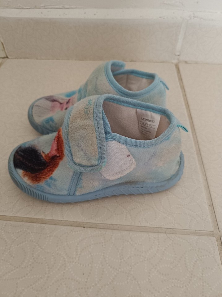 Kız Çocuk Mavi Baskılı Sıcak Terlik - Görsel 2