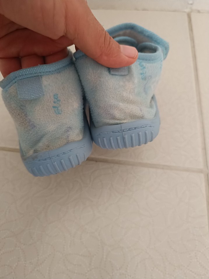 Kız Çocuk Mavi Baskılı Sıcak Terlik - Görsel 3