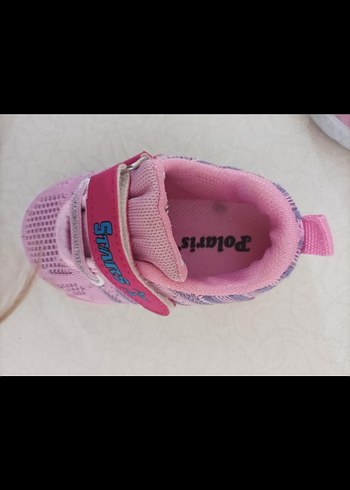 Kız Çocuk Pembe Spor Ayakkabı Velcro - Görsel 2