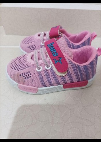 Kız Çocuk Pembe Spor Ayakkabı Velcro - Görsel 3