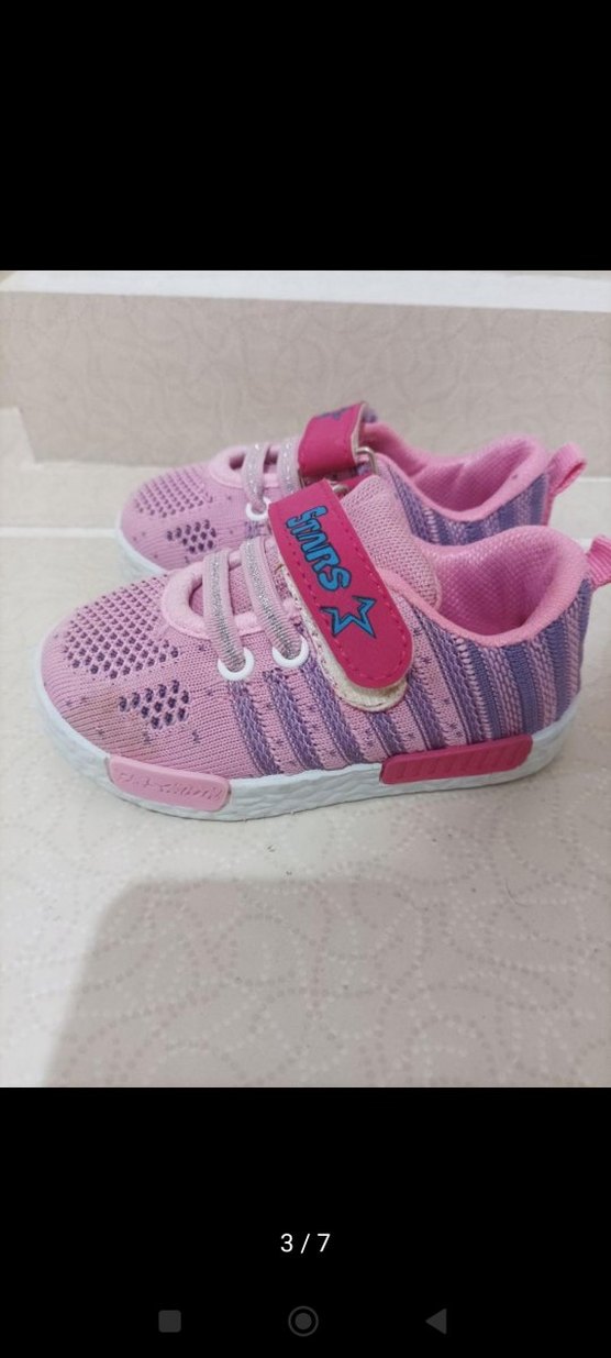 Kız Çocuk Pembe Spor Ayakkabı Velcro - Görsel 3