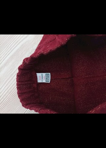 Bordo Süet Kemerli Kız Şortu - Görsel 6