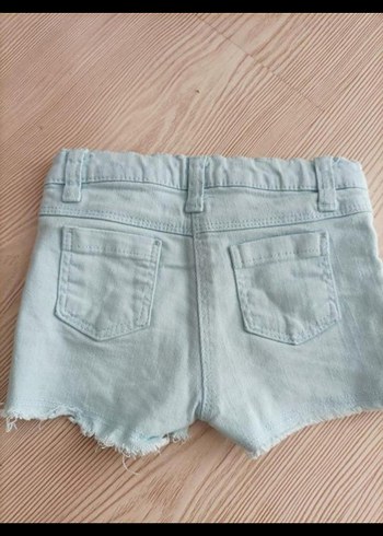 Kız Çocuk Renkli Düğmeli Denim Şort - Görsel 6