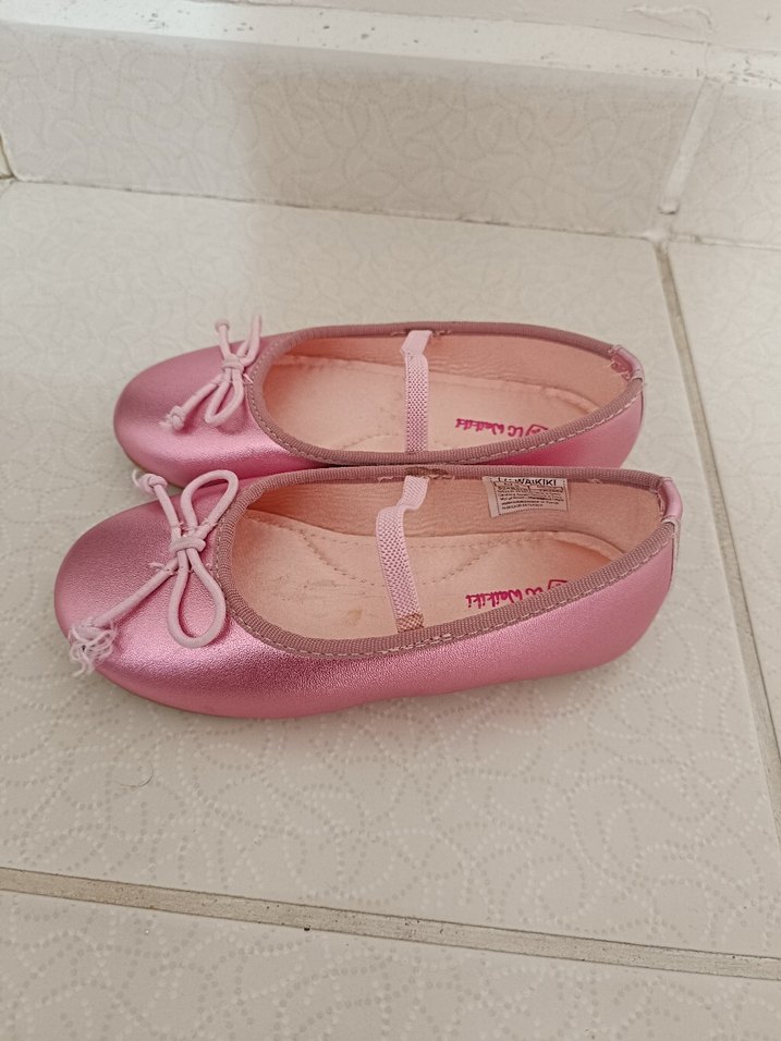 Kız Çocuk Pembe Fiyonk Detaylı Babet - Görsel 2