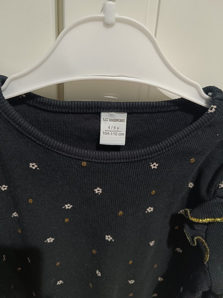 Siyah Uzun Kollu Bebek Kız Takımı - Görsel 3