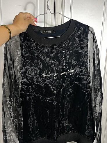 Zara transparan görünümlü bluz