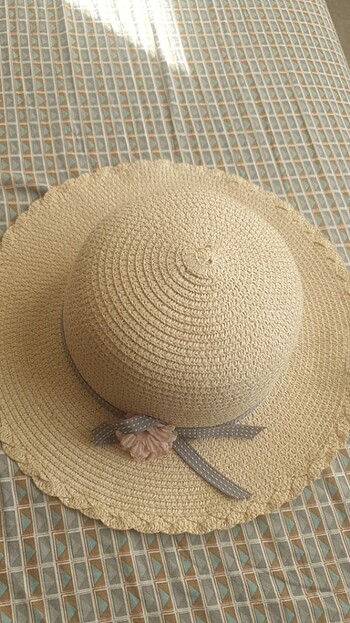 8-12 Yaş, 23 cm Beden camel Renk Kız çocuk sapka