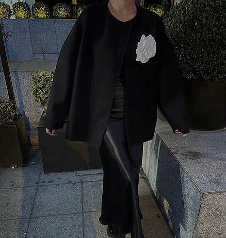 Zara Siyah kaşe ceket