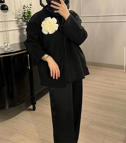 Zara Siyah kaşe ceket