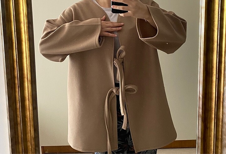 Zara Bağlamalı kaşe ceket