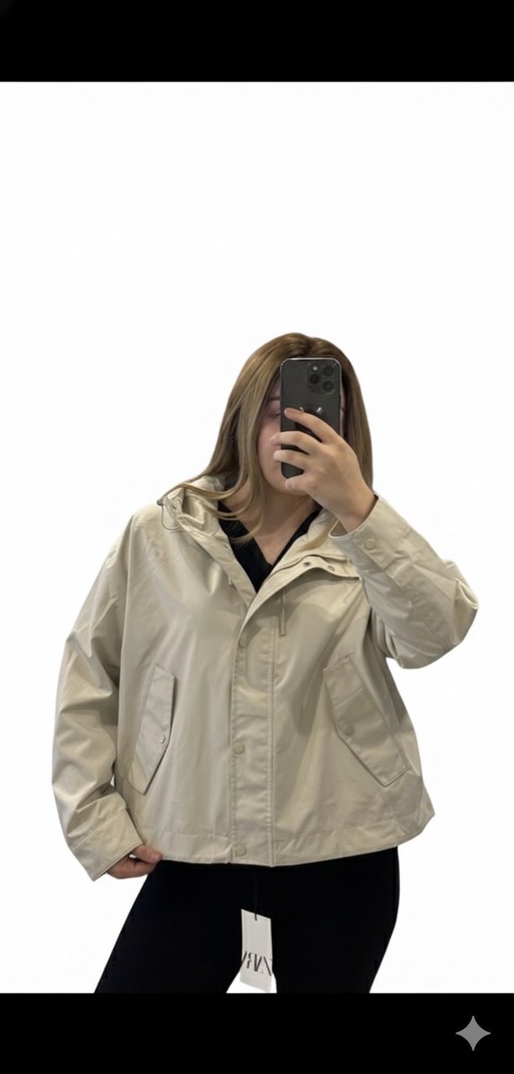 Zara kapüşonlu ceket - Görsel 2