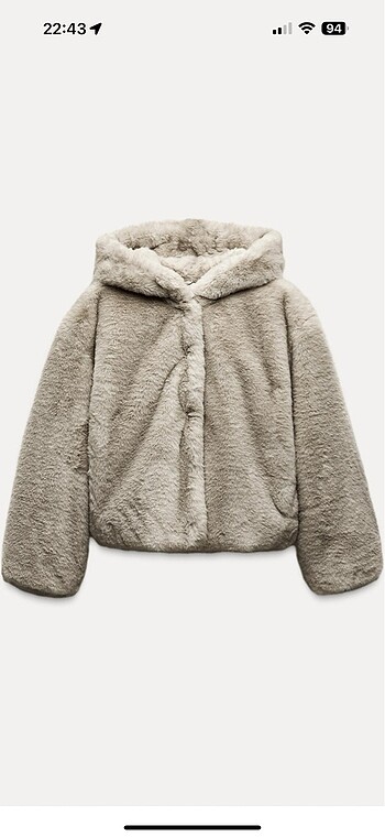 Zara suni kürklü kısa kaban
