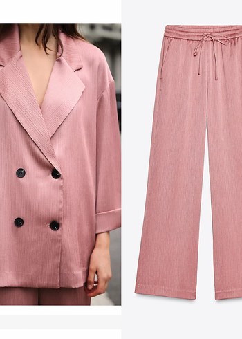 Zara Pudra Pembe Takim Ust M Alt L
