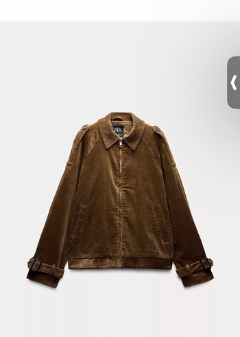 Zara Kahverengi Kadife Ceket