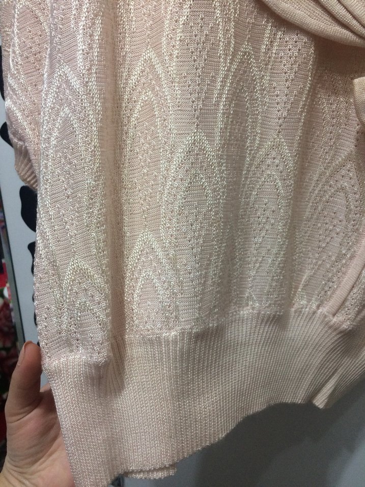 Bej Örgü Kadın Bluz - Görsel 4