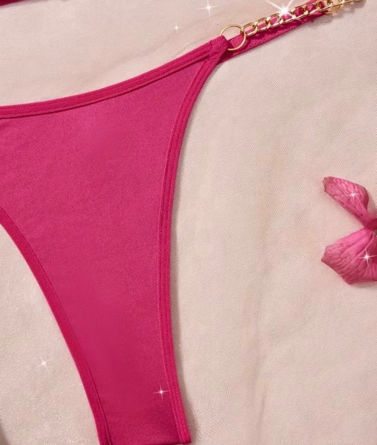 Pembe Nakışlı Dantel Kalp Sütyen alt üst takım 0 ürün - Görsel 5