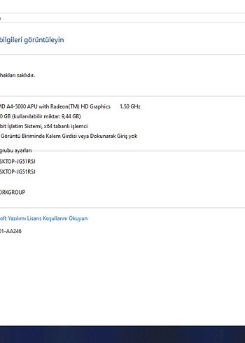  Beden Renk Acer Dizüstü Bilgisayar
