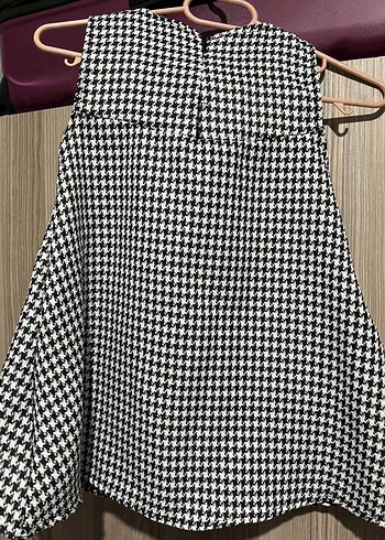 Kız Çocuk Gri Kareli Piliseli Elbise - Görsel 2