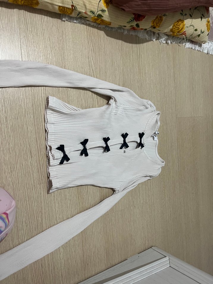 Düğmeli, Uzun Kollu, İnce Örgü Bluz - Görsel 2