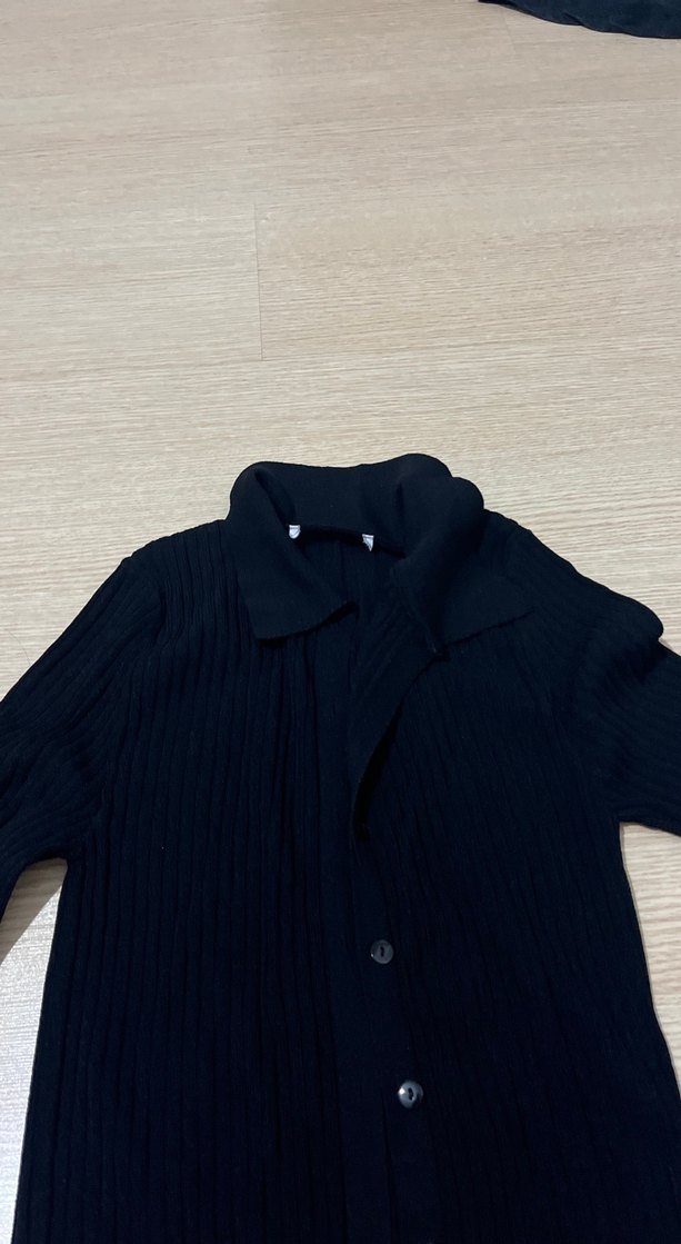 Düğmeli Siyah Boğazlı Triko Kadın Kazak - Görsel 4