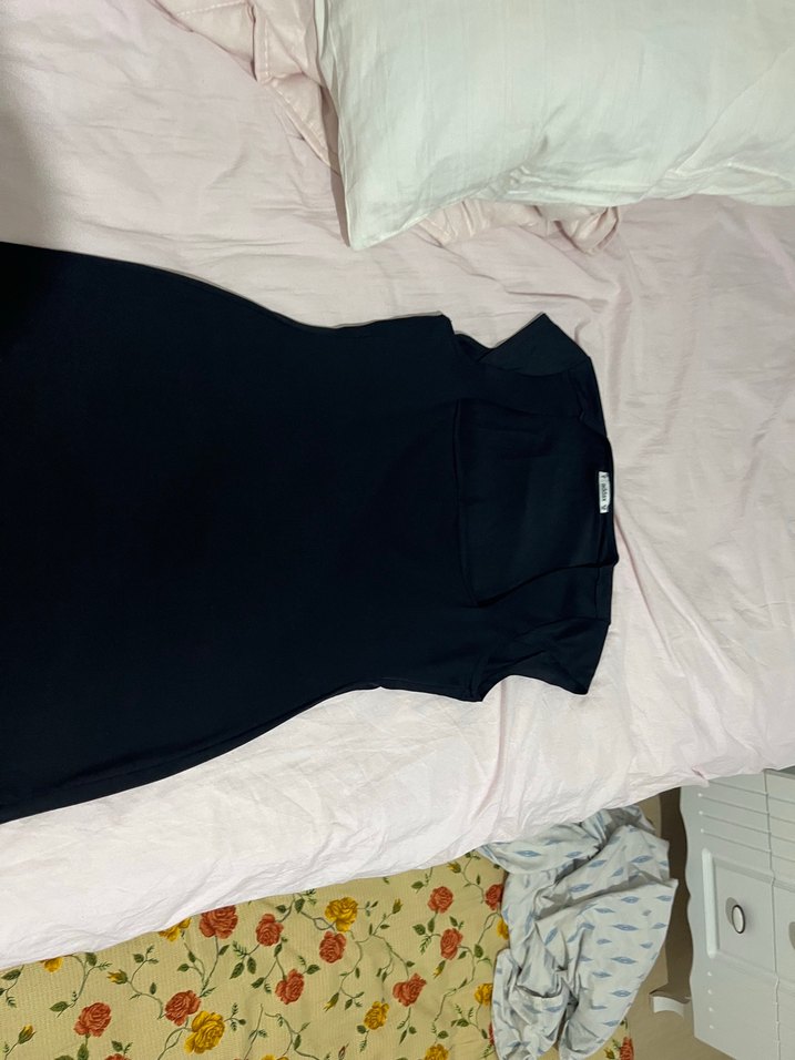 Siyah Yüksek Yakalı Midi Elbise - Görsel 3