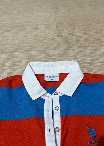 Kızlar için renkli çizgili polo tişört - Görsel 2