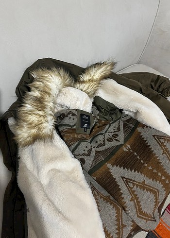 xl Beden Kahverengi Kürklü Kadın Kışlık Mont