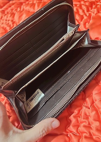 kahverengi haznesi geniş kadın cüzdan - Görsel 3