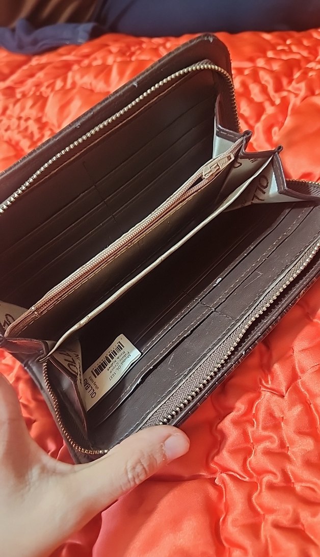 kahverengi haznesi geniş kadın cüzdan - Görsel 3