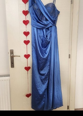 Mavi saten Elbise, MÜKEMMELNSATEN ZERAFETİ - Görsel 2