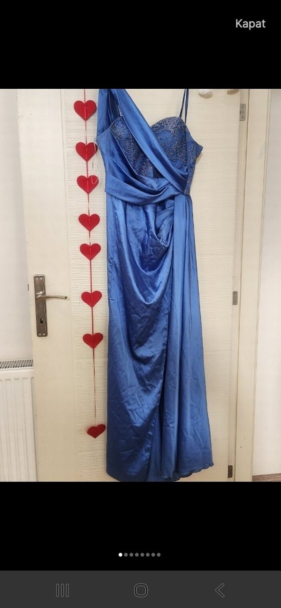 Mavi saten Elbise, MÜKEMMELNSATEN ZERAFETİ - Görsel 2