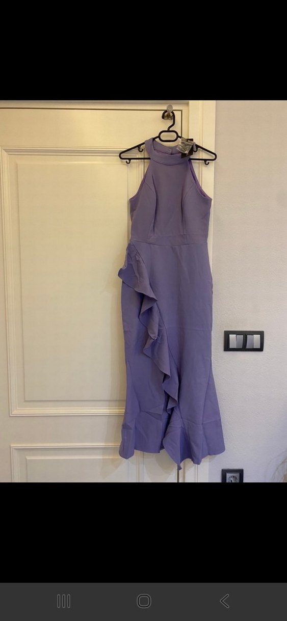 mor çok hoş uğurlu getiren elbise ürün sıfır fırfırlı tarz şık - Görsel 3