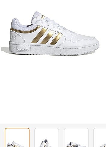 Orijinal Adidas SPOR ayakkabı 3.0 Gold Detaylı Beyaz spor ayakka