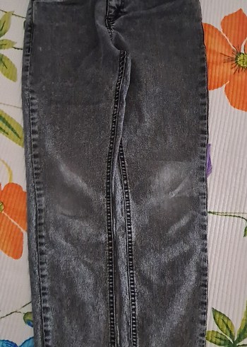 Gri Erkek Çocuk beli lastikli düğmeli pantolon - Görsel 6