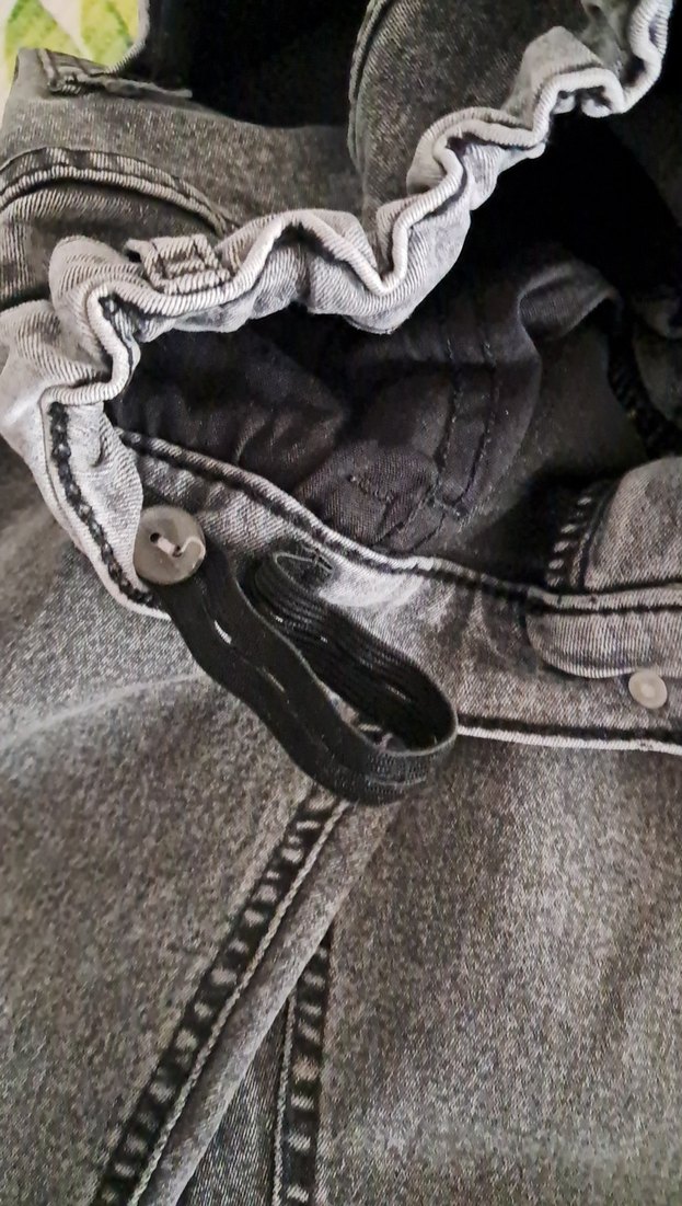 Gri Erkek Çocuk beli lastikli düğmeli pantolon - Görsel 3